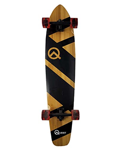 Quest QT-NSC44C The Super Cruiser 'The Original'Artisan Bamboo and Maple 44' Longboard Skateboard