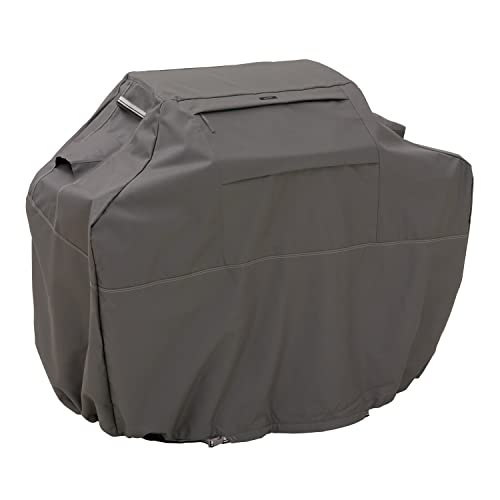 Classic Accessories Ravenna Water-Resistant 58 Inch BBQ Grill Cover, Dark Taupe, Grill Cover, Grill Cover for Outdoor Grill, BBQ Cover