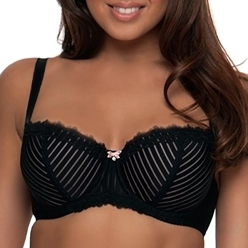 Curvy Kate Women's Ritzy Balcony Bra, Black/Blush, 34DD