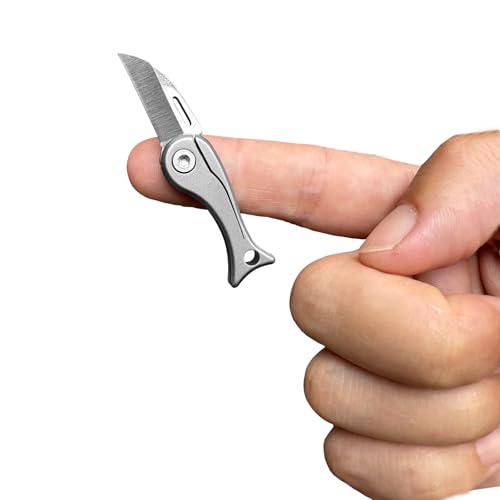 Joycube Titanium Alloy Small Pocket Knife for Women and Men, Mini Folding Knives, Cute EDC Box Cutter, Gifts Stocking Stuffers