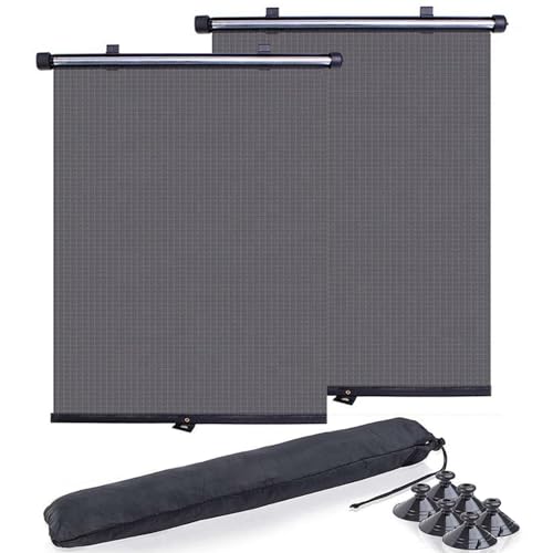 Car Window Shades,2 Pack Window Shade for Baby in Cars,Retractable Car Window Shade for Baby,Side Window Sun Shade Effectively Block UV Rays and Harsh Sunlight(15.7'x18.5')