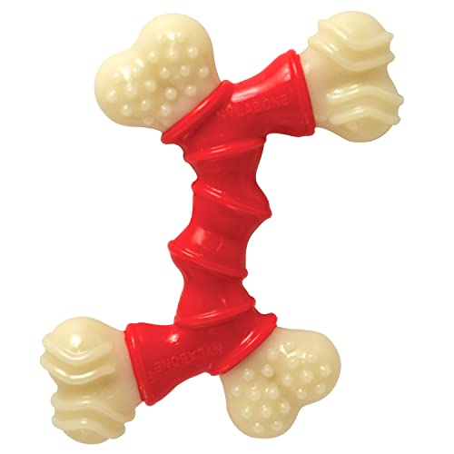 Nylabone Double Bone Power Chew Toy for Dogs, Dog Toys for Aggressive Chewers, Bacon Flavor, Medium - Up to 35 lbs, 1 Count