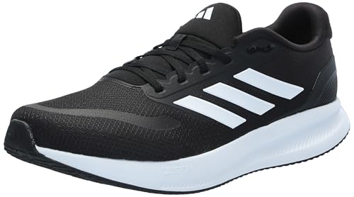 adidas Men's Run Falcon 5, Black/White/Black, 10
