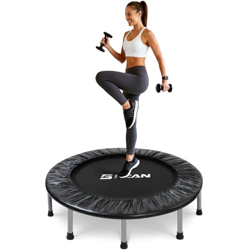 BCAN 36 Mini Trampoline Rebounder Trampolines for Adults Max Load 170lbs Small Trampoline Exercise Trampoline Fitness Trampoline Indoor/Garden Workout