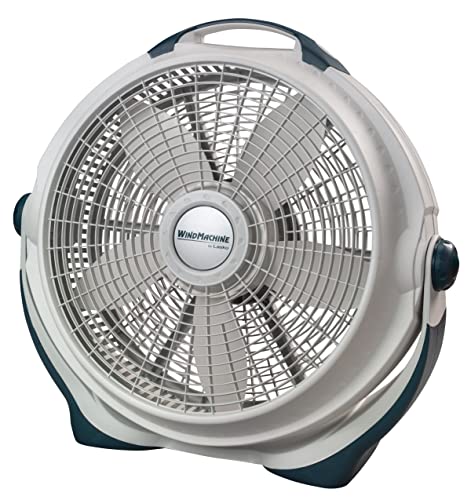 Lasko Wind Machine Fan, Air Circulator Fan with 3 Speeds, 20' Model 3300, Gray