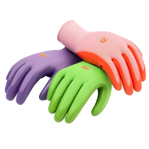 6 Pairs Women Gardening Gloves with Micro-Foam Coating - Garden Gloves Texture Grip - Working Gloves For Weeding, Digging, Raking and Pruning, Medium, Assorted color
