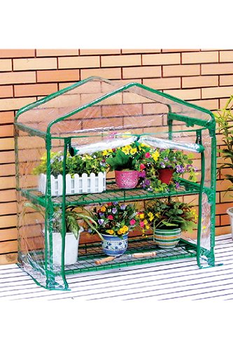 Educational Insights GreenThumb Greenhouse With Vinyl Cover, Perfect For Classroom, Home, and Herb Gardens- Indoor/Outdoor Gardening