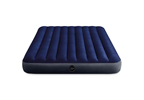 Intex Classic Downy Airbed Set with 2 Pillows and Double Quick Hand Pump, Queen