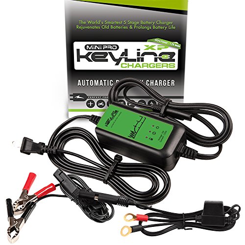 KeyLine Chargers KC-125-MPXP 12V 1.25 Amp Automatic Mini Pro-XP Car Battery Charger (5 Stage Maintainer, Conditioner, Desulfator and Tender)
