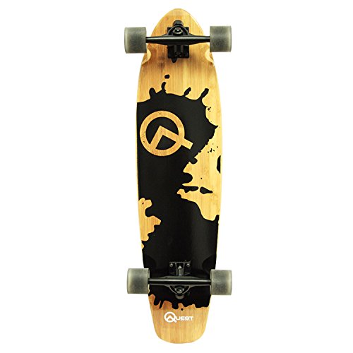 Quest Rorshack 34' Complete Longboard Skateboard, Multi, (QT-NRS34C)