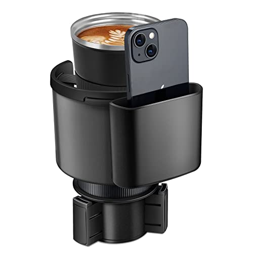 TYKOR Car Cup Holder Expander, Cup Holder Extender Adapter for Car with Adjustable Base, Fits YETI 24/36/46oz, HydroFlask 32/40oz, Large Water Bottles in 2.7'-4.2' (16-46 OZ)