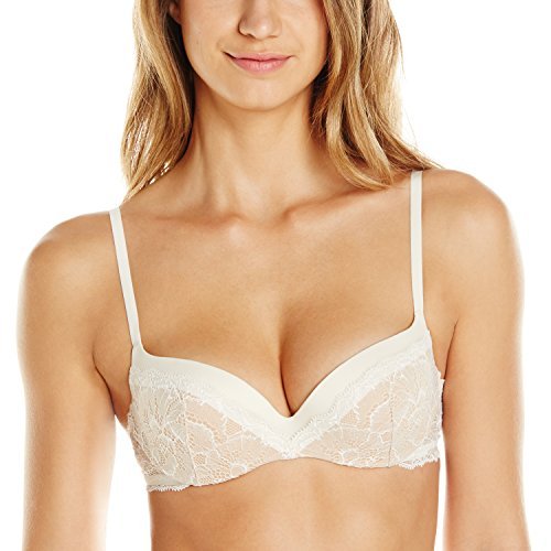 Calvin Klein Women's Lace Balconette Bra, Ivory, 36C