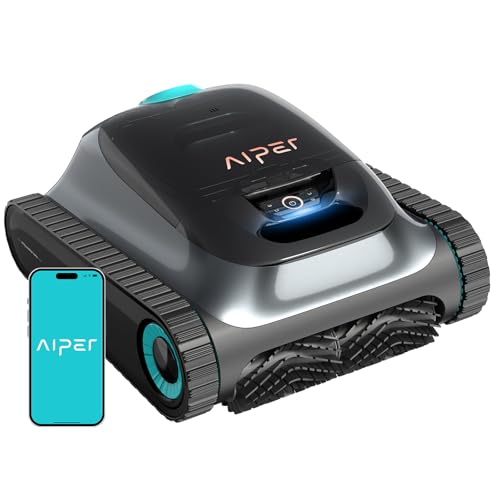 (2025 Upgrade) Aiper Scuba S1 Robotic Pool Cleaner, Wall & Waterline Cleaning, Double Filtration, Extended 180-Min Battery Life, Smart Navigation, App Support, OTA Upgrade