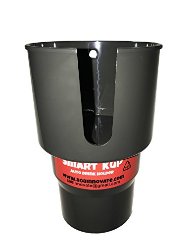 Car Cup Holder Expander - Fits Hydro Flasks 32/40 oz, Nalgene, Yeti & Large Bottles up to 3.8 inches Wide - for Car up to 3.2 Inches Wide - Charcoal