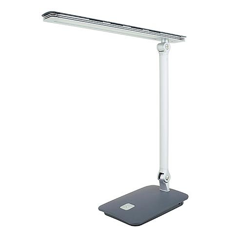 LEDwholesalers 3-level Dimmable Touch Switch Folding LED Desk Lamp 7 Watt, Pure White 2403WH
