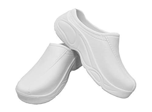 Natural Uniforms Ultralite Womens Strapless Clogs-Closed Heel (Size 6, White)