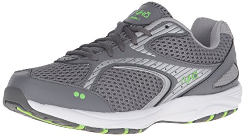 Ryka Women's Dash 2 Walking Shoe, Grey/Silver/Lime, 8 W US
