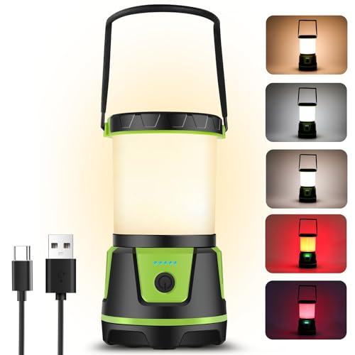 Rechargeable Camping Lantern 3000 Lumens – LED Flashlight with 5 Modes, IP54 Waterproof, 7500mAh Battery, Portable Bright Light for Power Outages, Emergencies, Hurricanes & Hiking
