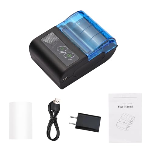 Sunydog Receipt Printer, Portable Mini Thermal Receipt Printers USB Receipt Bill Ticket Printers with 58mm Print Paper, Fit for Android Fit for Win, Thermal Printers for Restaurants Sales Retail