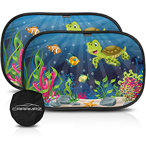 CARAMAZ Car Window Shade for Baby with Certified UV-Protection 2 Pack - 20'x12'