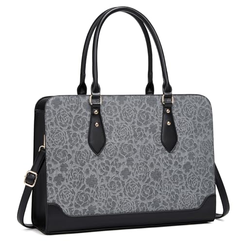 Laptop Bag for Women 15.6 Inch Work Tote Bag for Women,Leather Computer Bags Waterproof Tote Professional Briefcase,Large Capacity Business Office Bag for Work