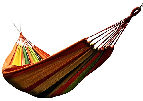 HONIISH Outdoor Leisure Double 2 Person Canvas Hammocks 450lbs Ultralight Camping Hammock
