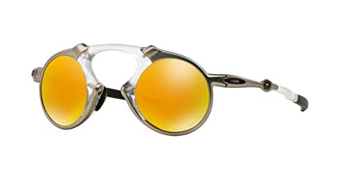 Oakley Men's OO6019 Madman Round Sunglasses, Plasma/Fire Iridium Polarized, 42 mm