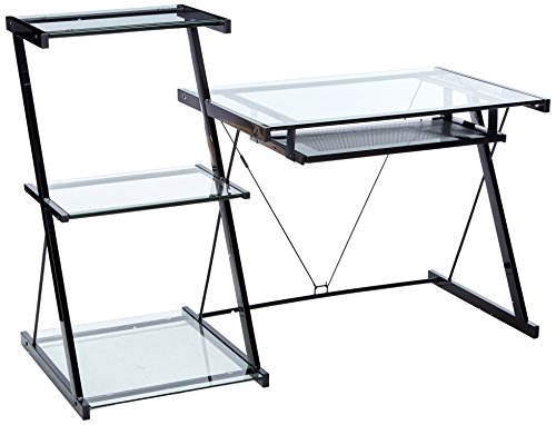Z-Line Designs Z-Line Nero Desk and Bookcase, Black