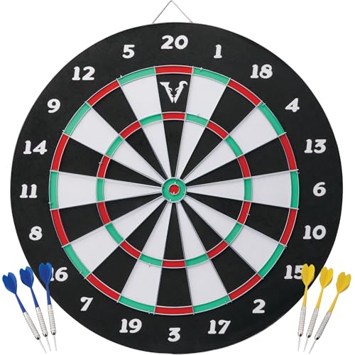 Viper Double Play 2-in-1 Baseball Coiled Paper Fiber Dartboard with Darts