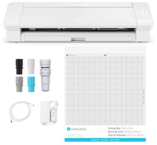 Silhouette Cameo 4 Plus 15 Inch Version - 15' Cutting Mat, Power cords, Built in Roll Feeder, Silhouette Studio Software