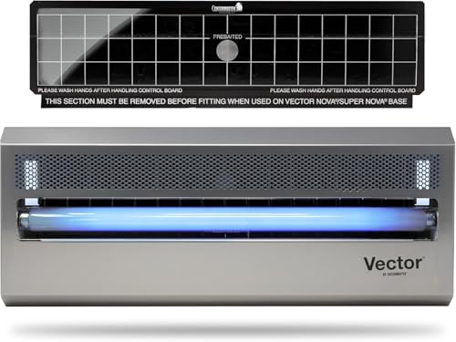 Catchmaster Vector 15, UV Light Fly Traps Indoor for Home, Electric Gnat Traps for House Indoor, Shatterproof Bulbs UV Lamp Fly, Insect & Mosquito Killer, Silent Bug Light for Kitchen, Shed, Garage