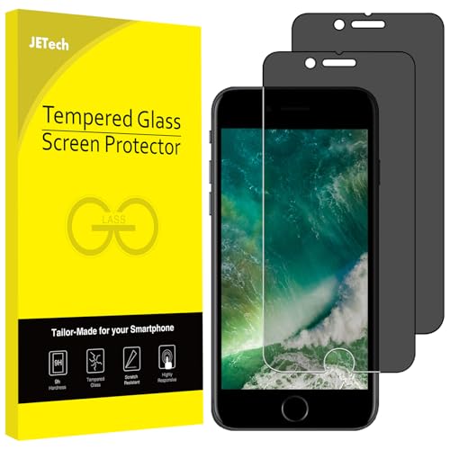 JETech Privacy Screen Protector for iPhone 8 Plus and iPhone 7 Plus, Anti-Spy Tempered Glass Film, 2-Pack