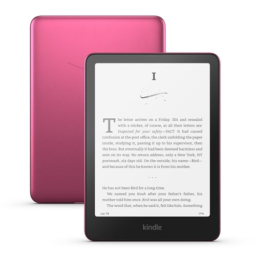 Amazon Kindle Paperwhite Signature Edition 32GB (newest model) – Our fastest Kindle with auto-adjusting front light, wireless charging, and weeks of battery life – Metallic Raspberry
