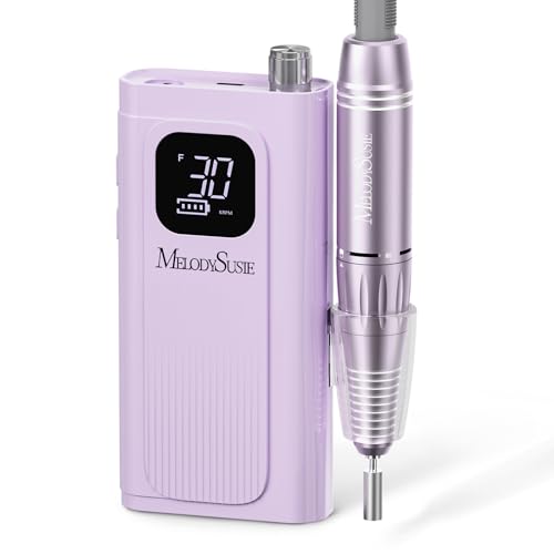 MelodySusie Professional Rechargeable Nail Drill 30000 RPM, Electric Nail File for Shaping, Removing & Polishing Gel Nails, Lightweight & Easy to Use, Ideal for Home & Salon Manicure Pedicure, SC300F