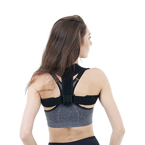 HLOES Posture Corrector for Women and Men,Adjustable Upper Back Brace, Breathable Back Support straightener, Providing Pain Relief from Lumbar, Neck, Shoulder, and Clavicle, Back.