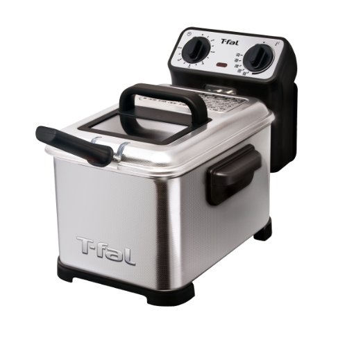 T-fal FR4049 Family Pro 3-Liter Oil Capacity Electric Deep Fryer with Stainless Steel Waffle, 2.6-Pound, Silver - 7211002482