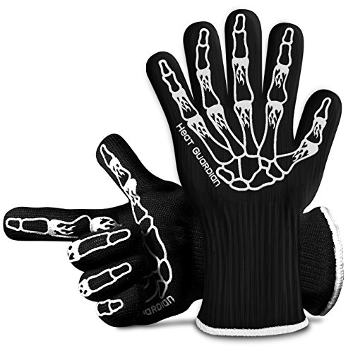 Heat Guardian Heat-Resistant Gloves Protect Up To 932; Oven Mitts, Pot Holders Features 5' Cuff