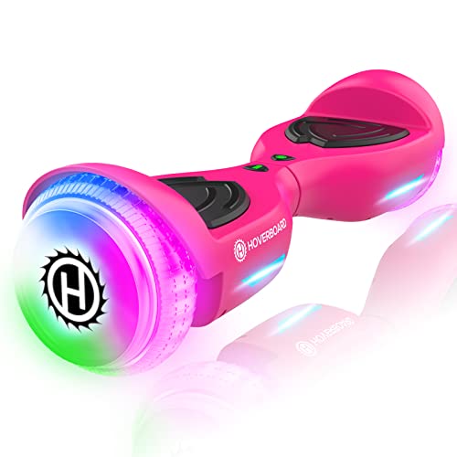 Trinity Hoverboard with Music Speaker, 6.5' LED Wheels Lights Self Balancing Scooter, Max 5Miles Range & 6.2mph Powered by Dual 200W Motor, UL2272 Certified, Hover Board Present for Kids (Pink)