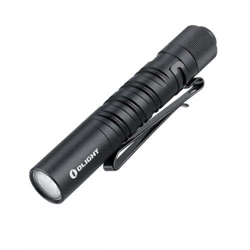 OLIGHT I3T EOS 180 Lumens Dual-Output Slim EDC Flashlight for Camping and Hiking, Tail Switch Flash Light with AAA Battery (Black)