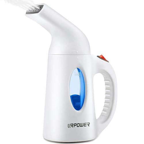 URPOWER Steamer for Clothes Steamer, Portable Handheld Garment Fabric Steamer Fast Heat-up Powerful Clothes Steamer with High Capacity for Home and Travel - Not for Abroad