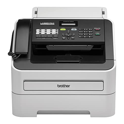 Brother FAX-2840 High Speed Mono Laser Fax Machine, Dark/Light Gray - FAX2840, 17.750x18.125x16.625