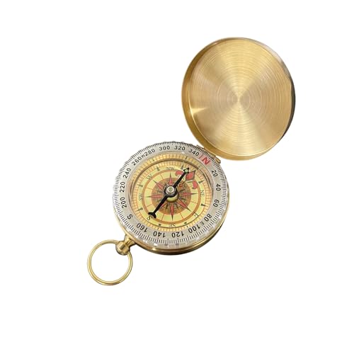 SharpSurvival Old Fashioned Compass - Glow in The Dark Military Compass for Accurate Orienteering and Navigation - Handheld Lightweight Compass Survival Tools for Hiking, Camping and Backpacking