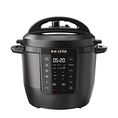 Instant Pot 6QT RIO, 7-in-1 Electric Multi-Cooker, Pressure Cooker, Slow Cook, Rice, Steamer, Sauté, Yogurt & Warmer, Black, 6 Quarts