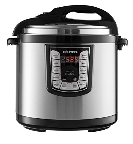 Gourmia 13-in-1 Programmable Pressure Cooker, Silver