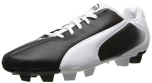 PUMA Men's Adreno Firm Ground Soccer Shoe, Black/White, 9.5 M US