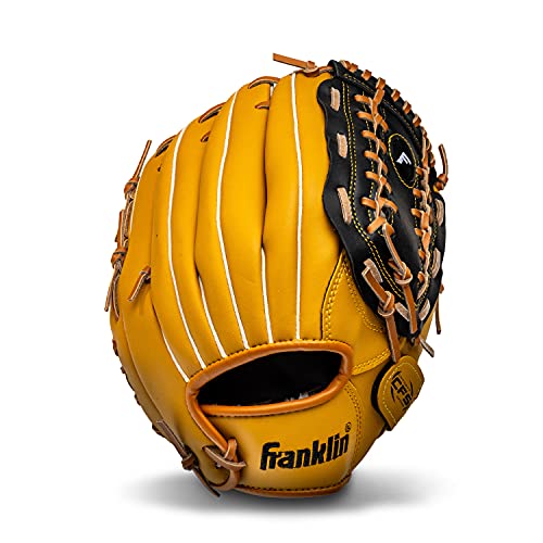 Franklin Sports Baseball and Softball Glove - Fieldmaster Adult + Youth Baseball Gloves - Men's + Women's Infield + Outfield Mitt - Right Hand Throw - 12'
