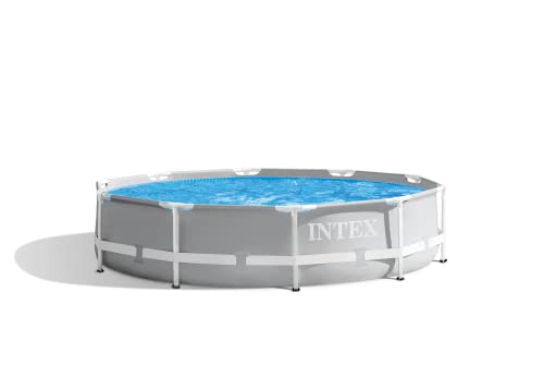 Intex 26701EH Prism Frame Premium Above Ground Swimming Pool Set: 10ft x 30in – Includes 330 GPH Cartridge Filter Pump – SuperTough Puncture Resistant – Rust Resistant – 1185 Gallon Capacity