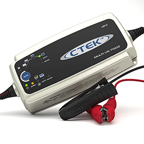 CTEK Multi US 7002, 12V Battery Charger for Cars, SUVs and Trucks, All Weather Smart Charger, Battery Desulfator, Power Supply Mode and Reconditioning Mode