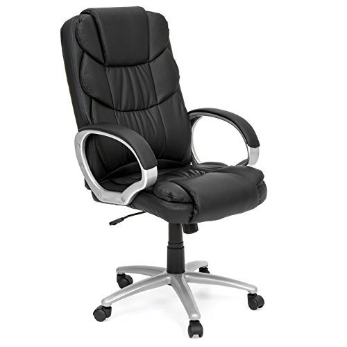 Best Choice Products Ergonomic PU Leather High Back Executive Office Chair, Black