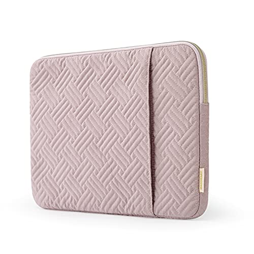 BAGSMART Laptop Sleeve Bag Compatible with MacBook Air/Pro, 13-13.3 inch Notebook, Compatible with MacBook Pro 14 Inch, MacBook Air M2 Sleeve 13 Inch, Repellent Protective Case with Pocket, Pink